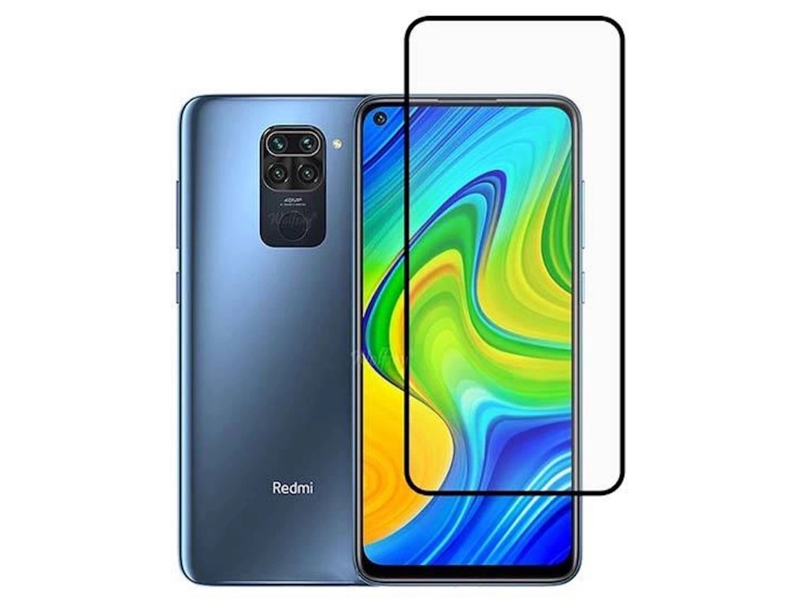 EVELATUS Full Cover 2.5D Vidrio Xiaomi Redmi Note 9 Antiestático / Pegamento Negro Japón