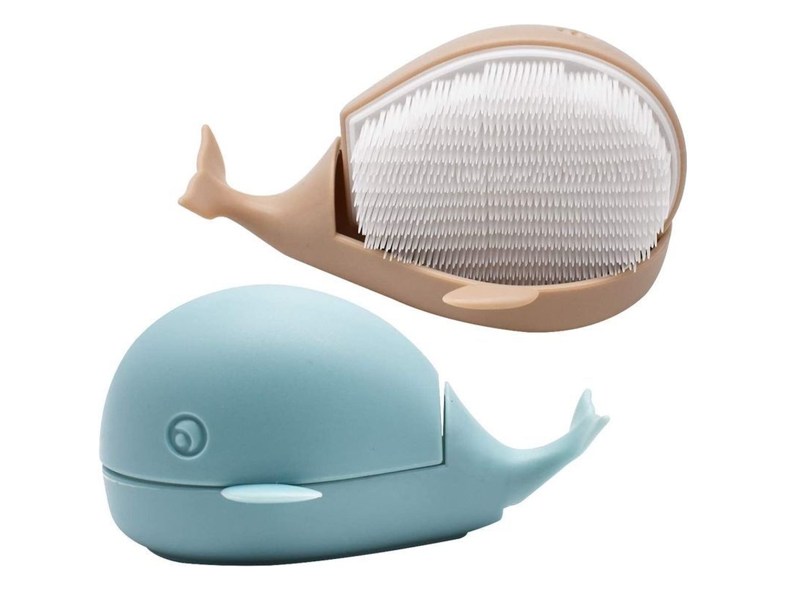 2 Cepillos Pequeños Con Forma De Ballena Para Limpiar Ropa, Zapatos Y Alfombras.
