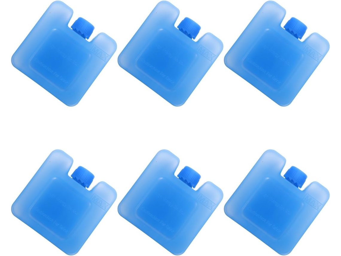 Paquete de 6 bolsas de hielo aislantes de plástico para aires acondicionados portátiles, para uso en exteriores.