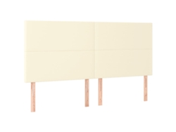 Maison Exclusive - Cabecero De Cama Color Crema 200x5x118/128 Cm Piel Sintética