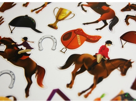 Pegatinas - Carreras de caballos - Purpurina