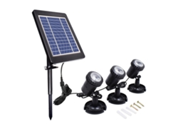 Kit de lámpara solar LED sumergible 2026 con sensor de luz, 2 modos ajustables, resistencia IP68 y batería recargable de 2200 mAh.