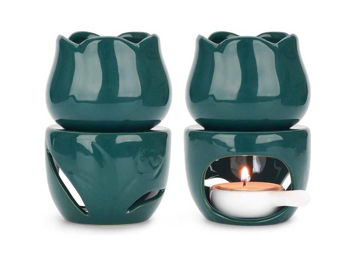 Juego De 2 Quemadores De Aceites Esenciales Melt Burners, Difusores De Aromaterapia De Cerámica, Decoración Para El Hogar, Navidad