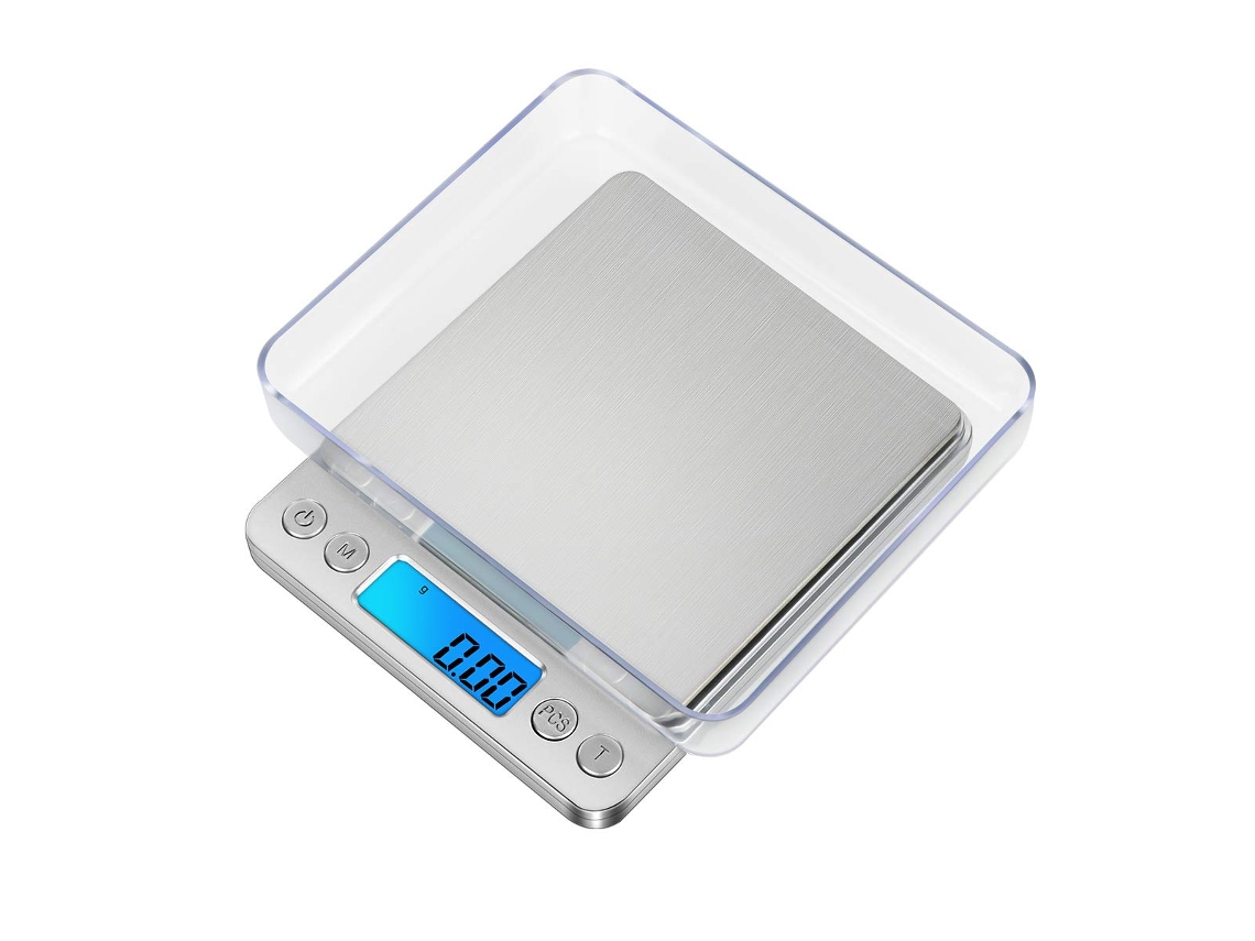 Báscula de cocina digital de precisión, plataforma de acero inoxidable, recargable y ecológica, ideal para cocinar, hornear, nutrición, café y conversión.