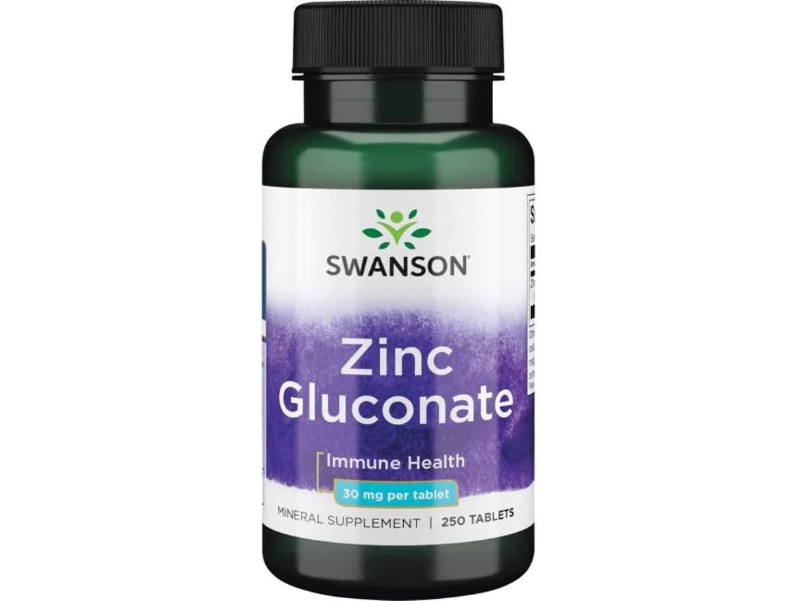 SWANSON Zinc Gluconate 30 Mg 250 Tabletas