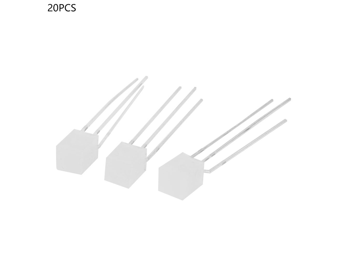 Yncm2026-20 Piezas Diodo Emisor De Luz Led Cuadrado Rojo Y Verde Cátodo Común Bombilla Led Componente Electrónico