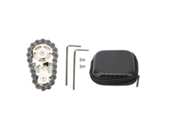 Cadena De Bicicleta De Juguete De Acero Inoxidable Con Engranajes Detallados Para Aliviar El Estrés - Dorado