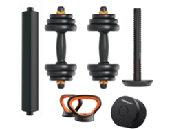Kit de pesas conectadas V2 20Kg FED: mancuernas (pesos + barras) + barra + pesa rusa + sensor