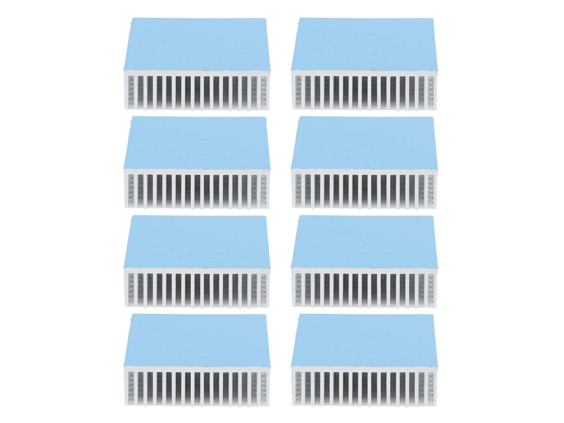 8 Disipadores De Calor De Aluminio De 50x50x15 Mm Con Adhesivo Para Enfriador De Cpu Led