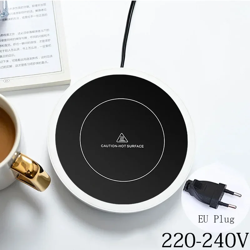Calentador De Tazas De Café (estándar Europeo Redondo) Con Taza Y Platillo Eléctricos, Alta Temperatura Hasta 80 Grados Celsius.