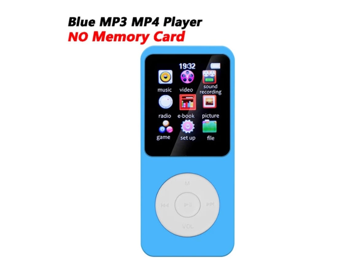MP3 YIZHOOD (32G)Pantalla LCD de músico sin pérdidas Bluetooth compatible con tarjeta TF Azul Blanco