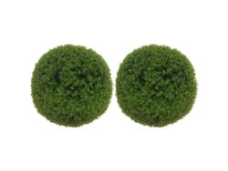 2 bolas artificiales de boj de 40 cm para decoración de interior y exterior, color verde oscuro.