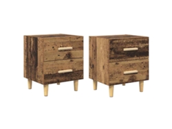 Conjunto de cama y armario de madera antigua de 2 piezas, 40 x 35 x 47,5 cm, EXCLUSIVO DE LA CASA