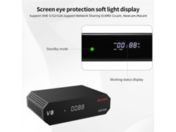 Receptor De Tv Digital Ecamd V8 Dvb-s2 Con Sintonizador Doble, Wifi 2.4g Y Transmisión Múltiple.