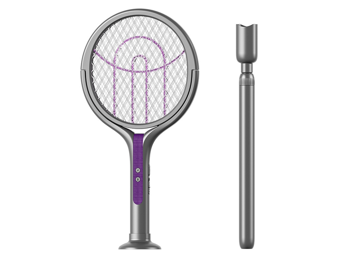 Paleta Eléctrica Anti-insectos Usb Recargable, Extensible Y Plegable, Con Luz Ultravioleta Y Base Para Interiores, Resistente, Multifunció