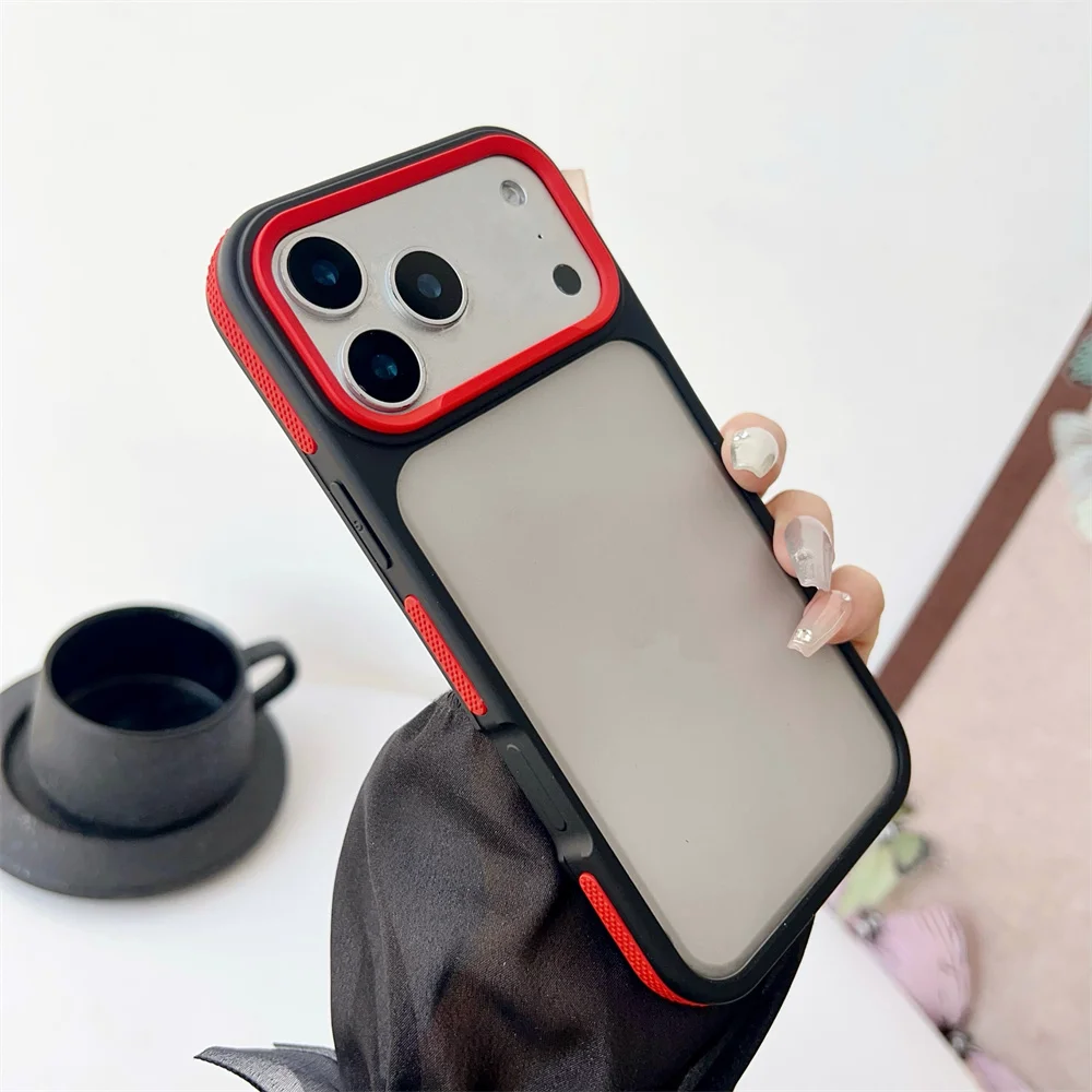 (iphone 11 Pro Max, Rojo) Funda De Lujo Mate Para Teléfono, Compatible Con Iphone, Carcasa Rígida Semitransparente A Prueba De Golpes.