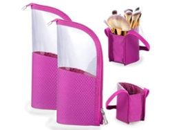 Bolsa organizadora de viaje para brochas de maquillaje, estuche de cosméticos, bolsa de almacenamiento para mujeres y niñas.