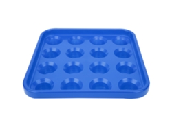 Bandeja De Almacenamiento Para Bolas De Billar De 16 Agujeros - Azul Accesorios De Billar