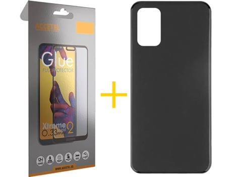 Kit Funda + Protector de Pantalla Xiaomi Redmi 9T ACCETEL Full Liso (Negro)