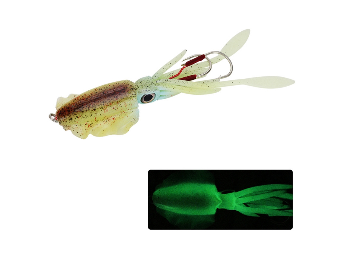 Señuelo De Pesca Luminoso Con Forma De Calamar Para Pesca En El Mar Y Nocturna.