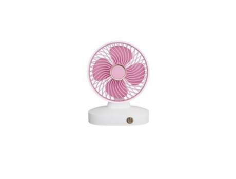 MAYOU Mini Ventilador de Mesa Portátil 2 Velocidades Sd2126 Blanco + Rosa