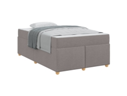Maison Exclusive - Estructura De Cama Con Colchón Taupé 120 X 190 Cm Tela