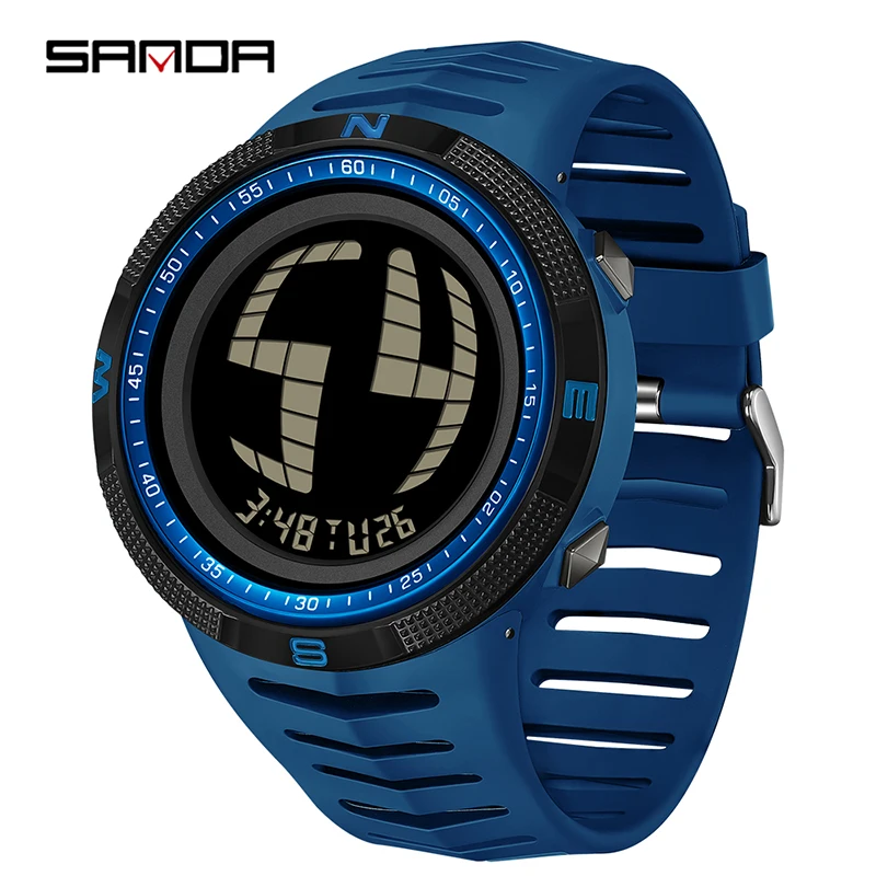 Reloj Deportivo Para Hombre (azul), Resistente Al Agua, Estilo Militar, Con Pantalla De Hora.