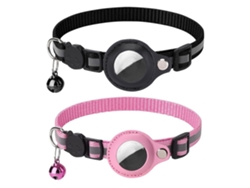 Collar De Seguridad Para Gatos Direct Separatist, Collar Para Gatitos Con Cascabel Y Rastreador Gps Ajustable, 2 Unidades, Negro Y Rosa*