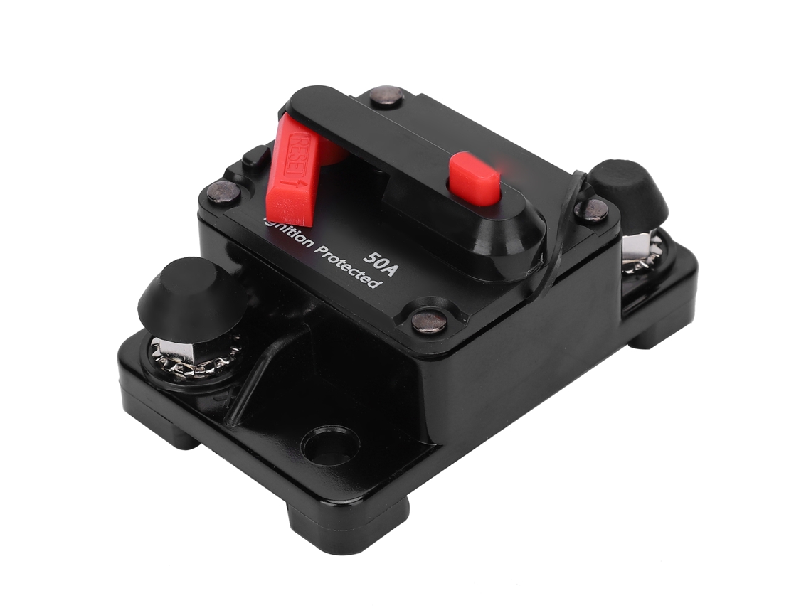 2026horizon-porta Fusible Automático De Cobre Impermeable Interruptor Automático De Circuito Dc12‑42v50a Rojo
