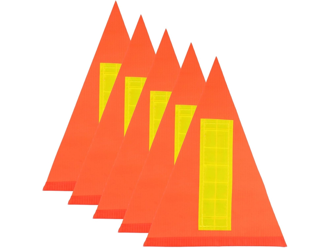 Juego De 5 Banderas Triangulares Reflectantes Para Ciclismo, 21 X 30 X 30 Cm. Accesorios Para Bicicleta.