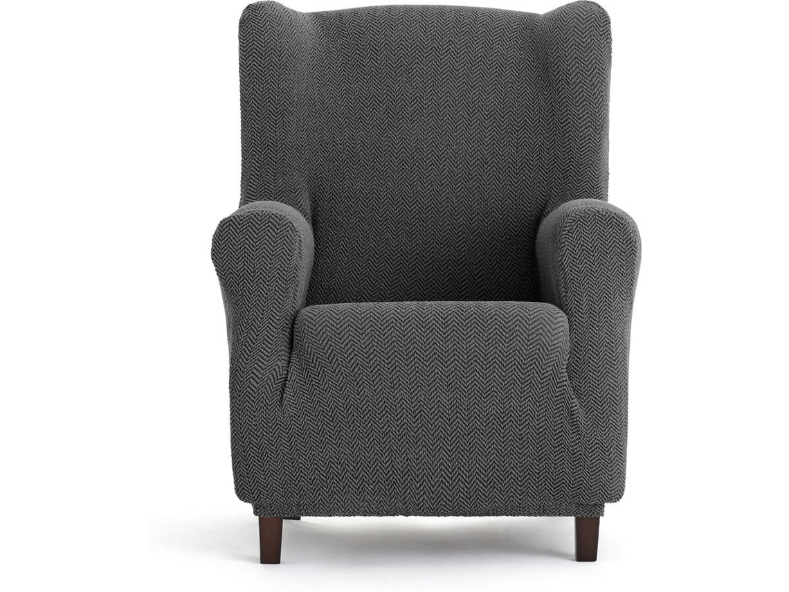 Funda de Sillón EYSA Premium Jaz Tejido Multielástico (100 x 80 x 120 cm - Poliéster y Algodón - Gris Oscuro)