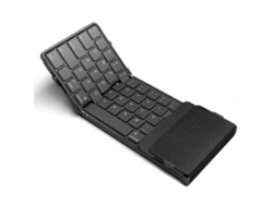 Teclado Bluetooth Dobrável em Três Partes, Teclado Sem Fio com Touchpad, Teclado Recarregável para Windows, Ios e Android. TAISHENGDA
