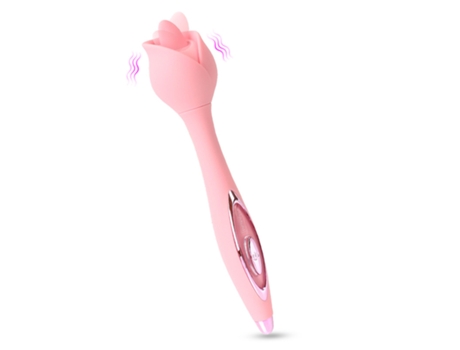 Vibrador de masaje para lamer la lengua de silicona de 12 frecuencias para mujeres (rosa) YIZHOOD
