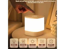 Lámpara Led Recargable Y Táctil Con Brillo Ajustable, Ideal Para Iluminar Dormitorios, Baños, Cocinas Y Pasillos.