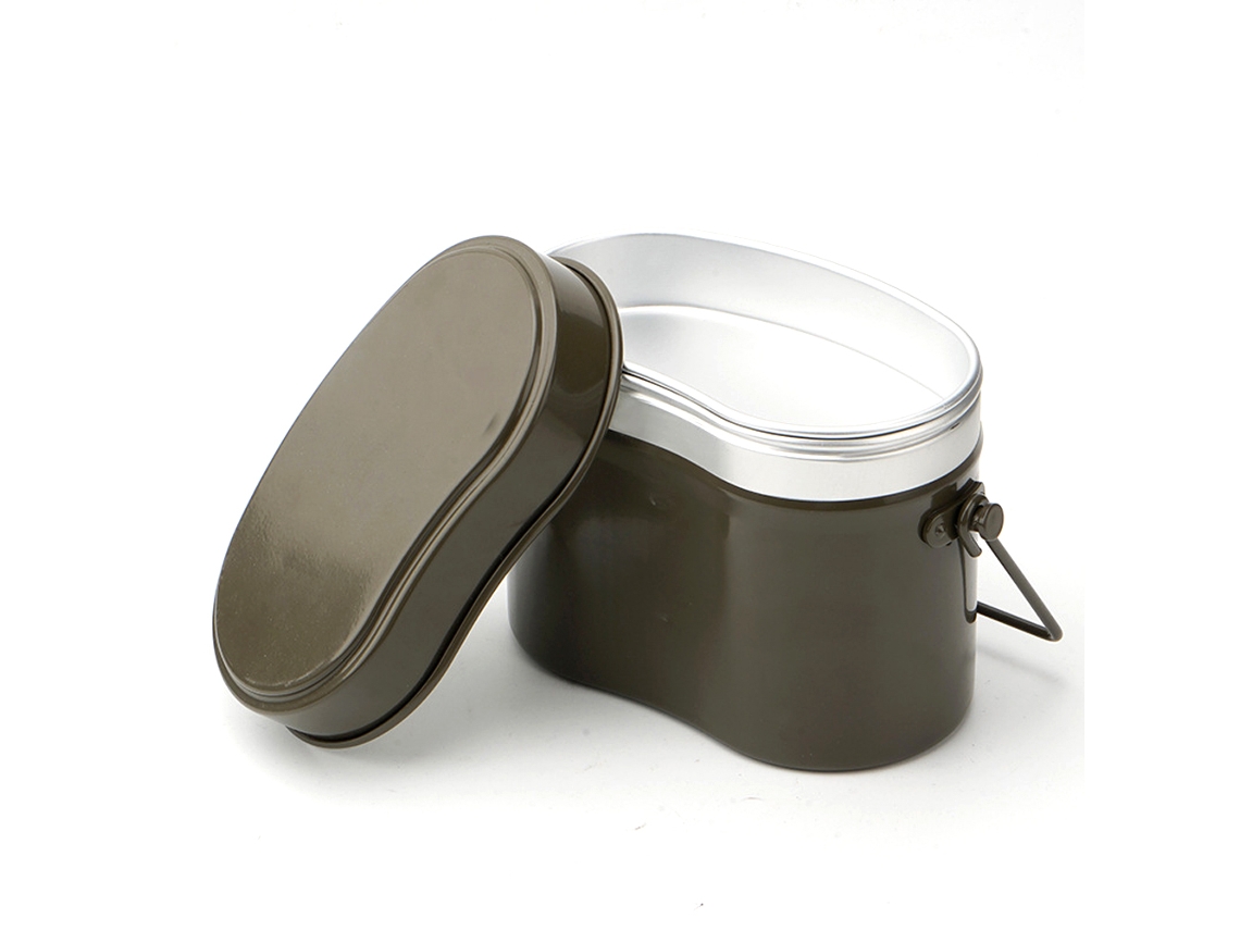 Fiambrera portátil de aluminio con asa
