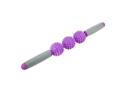 Bastón De Masaje De Yoga Con Pelota Puente Para Músculos De La Espalda, Brazos Y Piernas (morado)