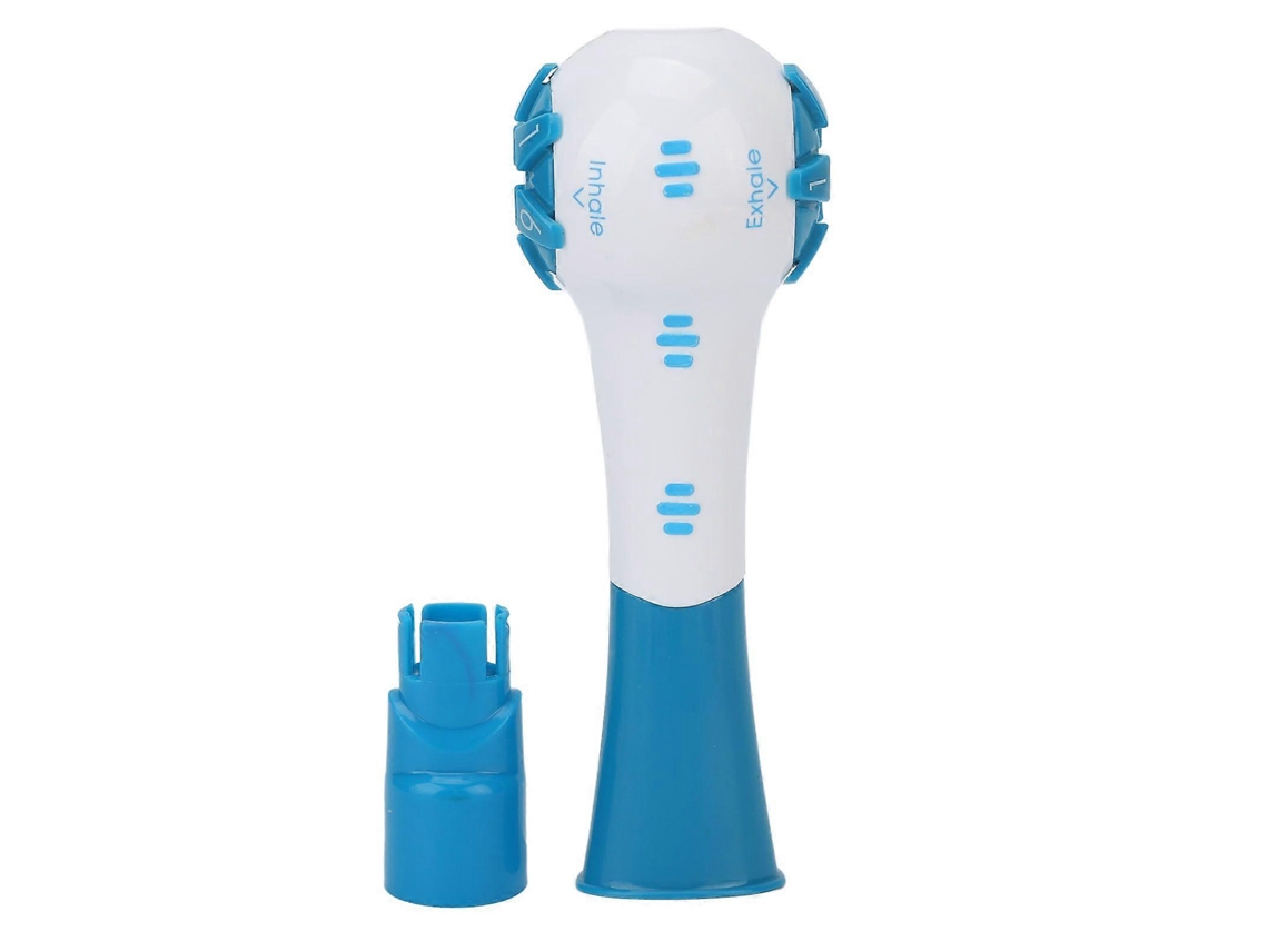 Dispositivo portátil para ejercicios de respiración, entrenador pulmonar inspiratorio y espiratorio para el alivio natural de la mucosidad Rosewell (azul YMMR)