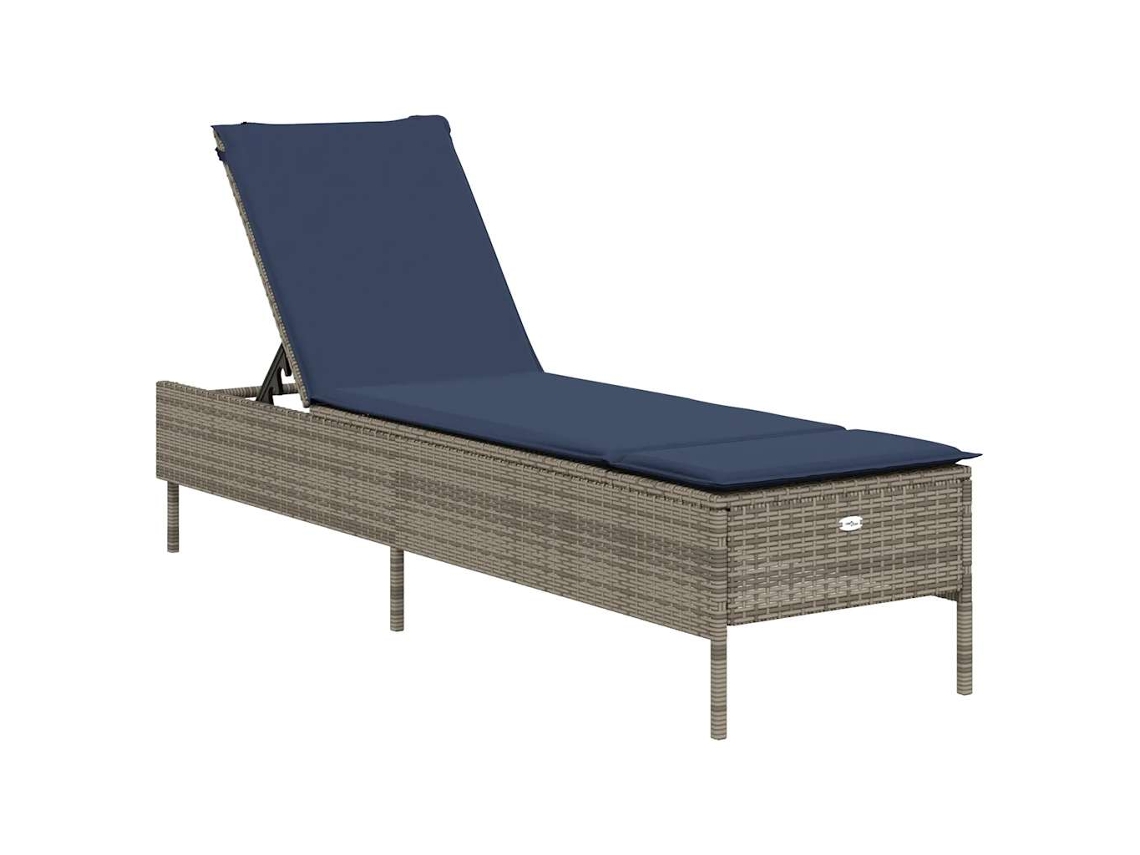 Maison Exclusive - Tumbona Con Cojín, Poliratán Gris