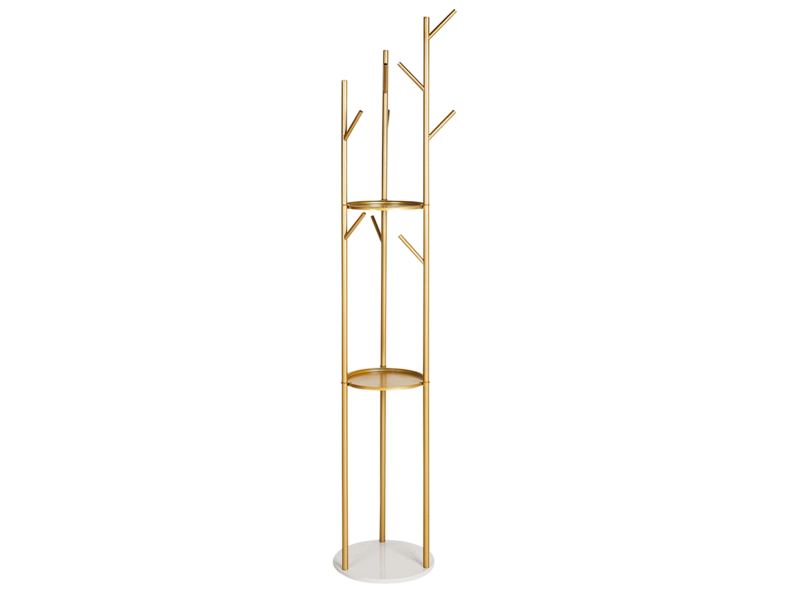 Perchero BELIANI Raltson de Metal Dorado 31x31x175