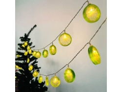 2026-44028-luces De Decoración En Forma De Rodaja De Limón, Guirnalda Led Con Hojas Verdes, Usb, 10 Pies, 20 Led, Interior Y Exterior