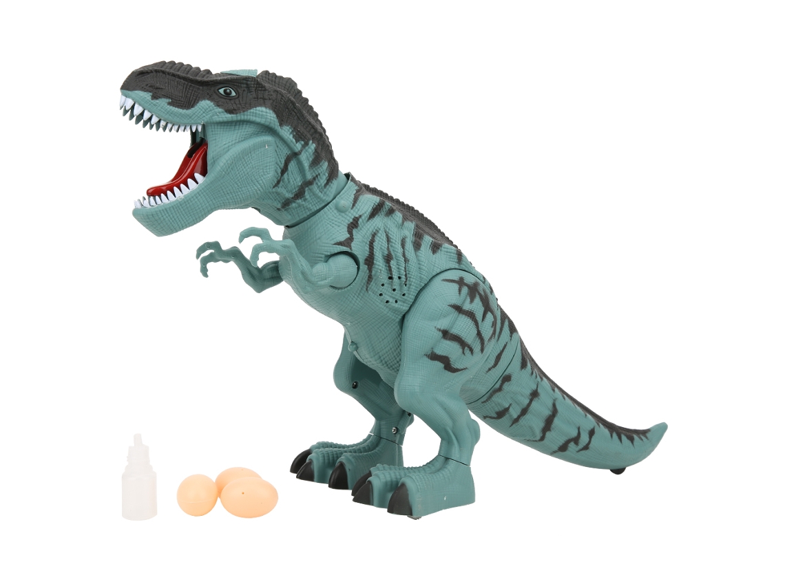Ats-figuras De Dinosaurio Eléctrico Con Luz Música Caminar Spray Modelo Animal Juguete Regalo Para Niños Azul
