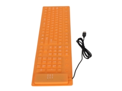 Teclado Plegable De Silicona Impermeable Naranja