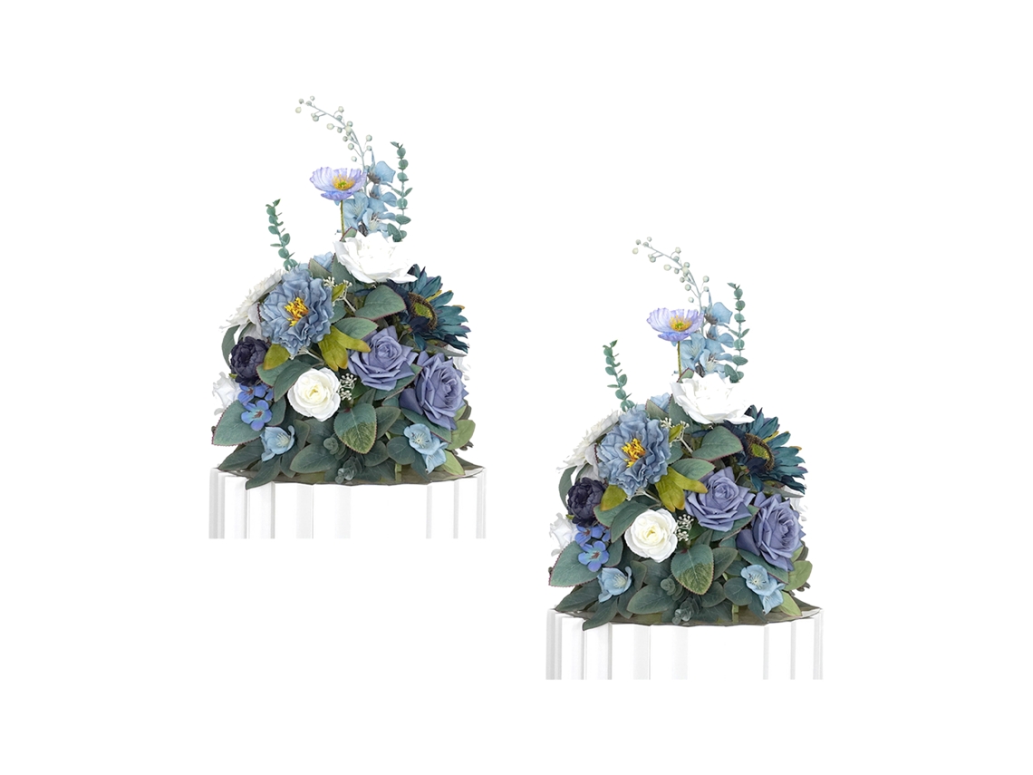 Flores artificiales de seda para decoración de bodas, listas para usar.