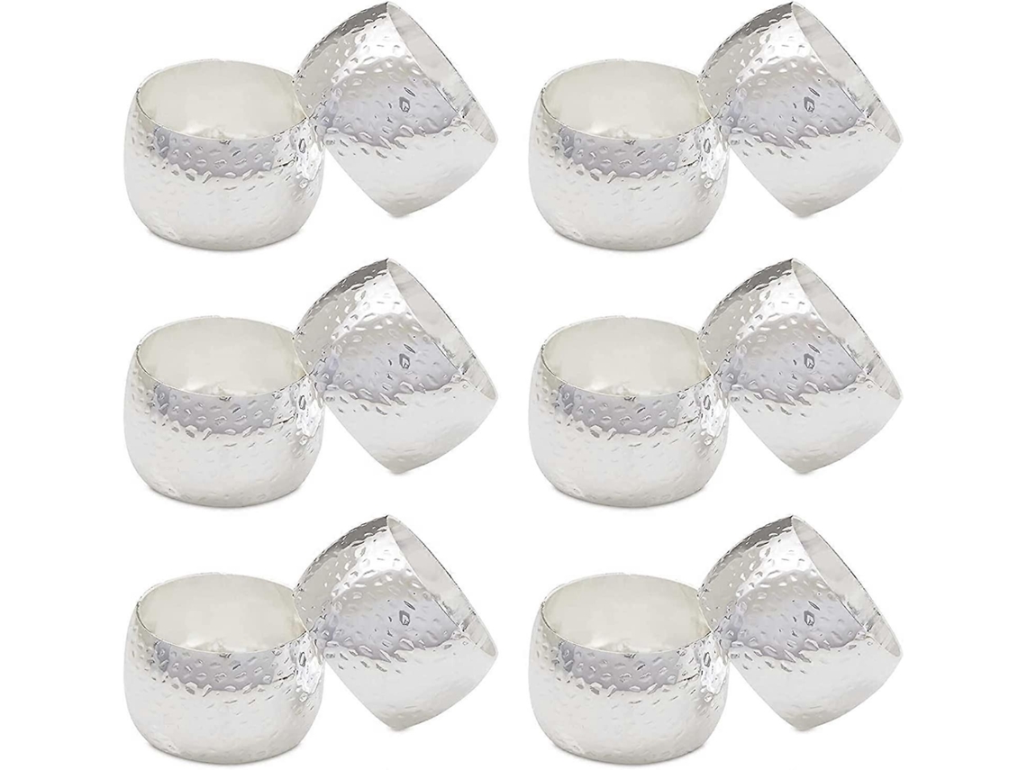 Rebe-juego De 12 Anillos De Servilleta De Plata Para Bodas Hogar Y Fiestas Diseño Elegante Y Versátil