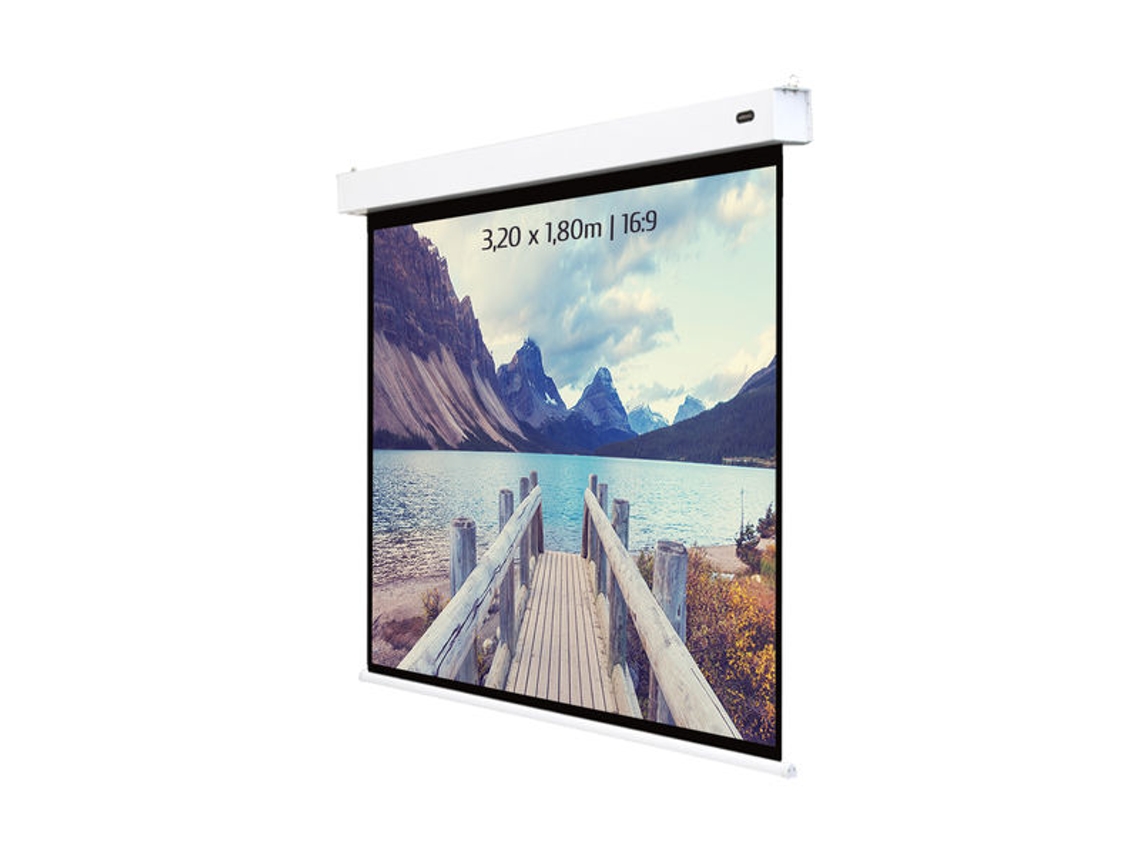 Pantalla de proyección Universal KIMEX 047-1518 (3.20 x 1.80m - Blanco)