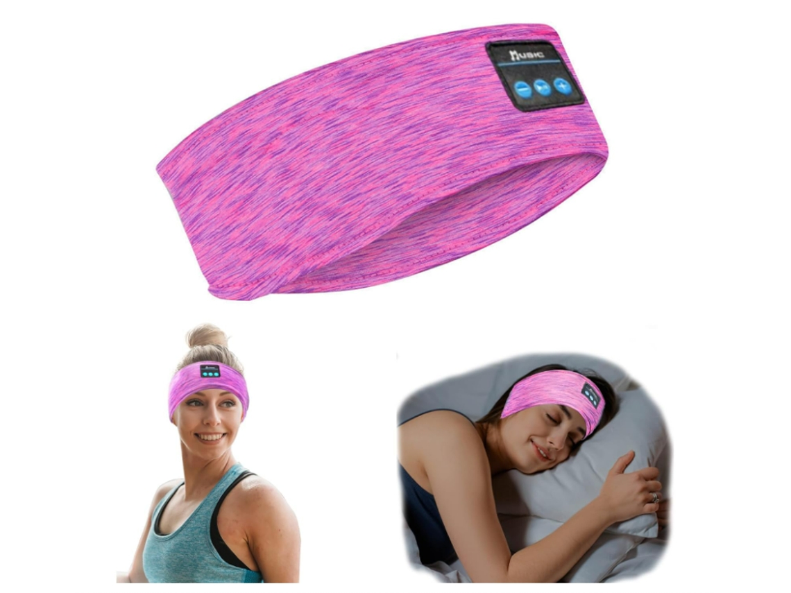 Auriculares Bluetooth inalámbricos con diadema para dormir, ideales para quienes duermen de lado. Auriculares y diadema ajustables para dormir.