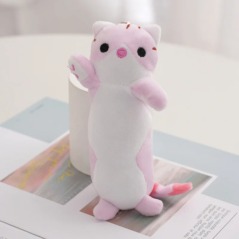 (rosa) Novo Chaveiro De Pelúcia De Gato Comprido, Brinquedo Fofo E Macio Para Bolsa.