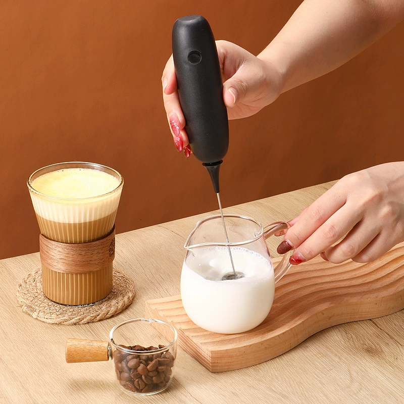 Espumador De Leche Eléctrico, Espumador De Leche Recargable Por Usb-c, Equipado Con Un Agitador De Acero Inoxidable.