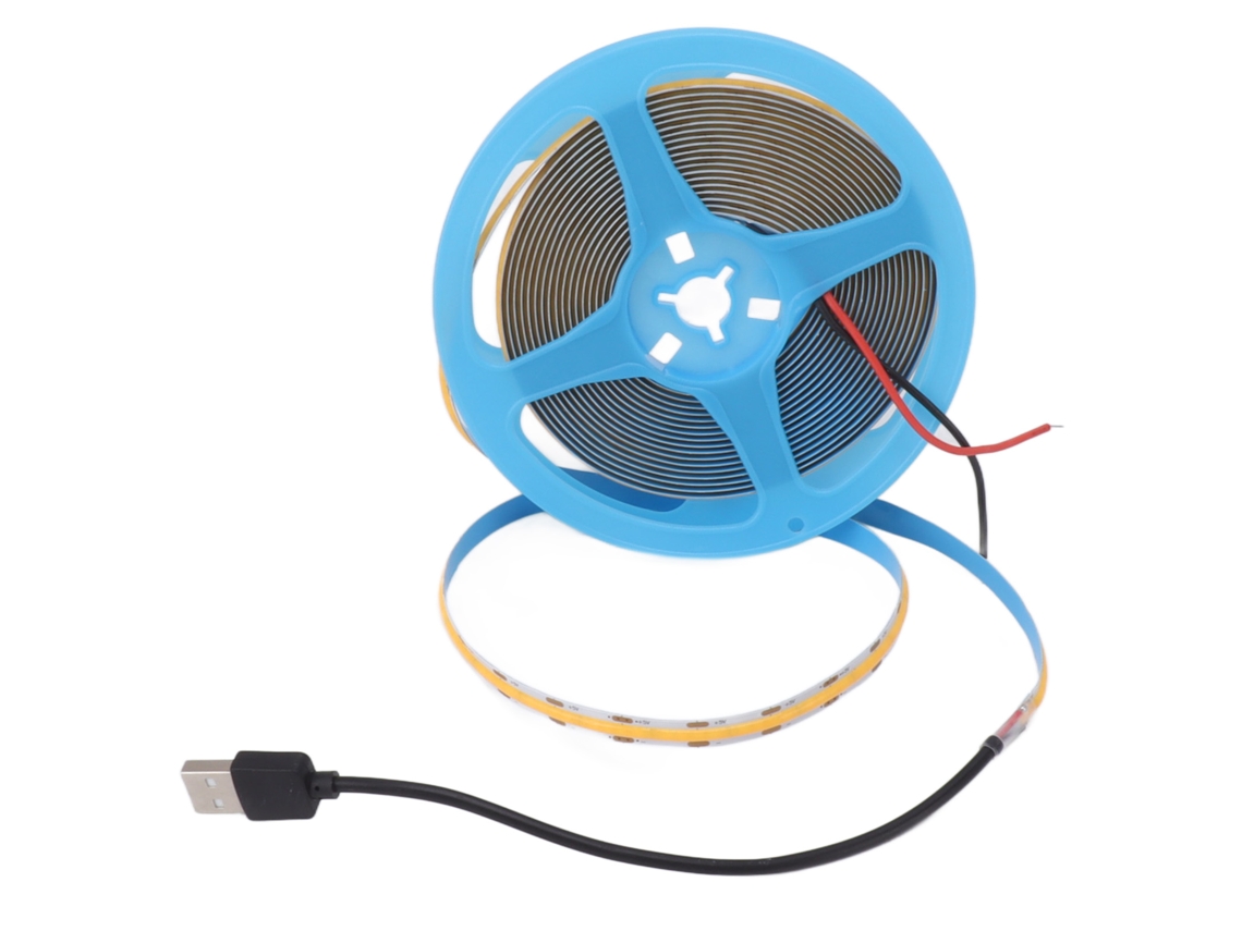2026-tira Led Cob 5v Adhesiva Flexible 5m 300 Leds Luz Blanca 6000k Iluminación Interior Exterior Hogar