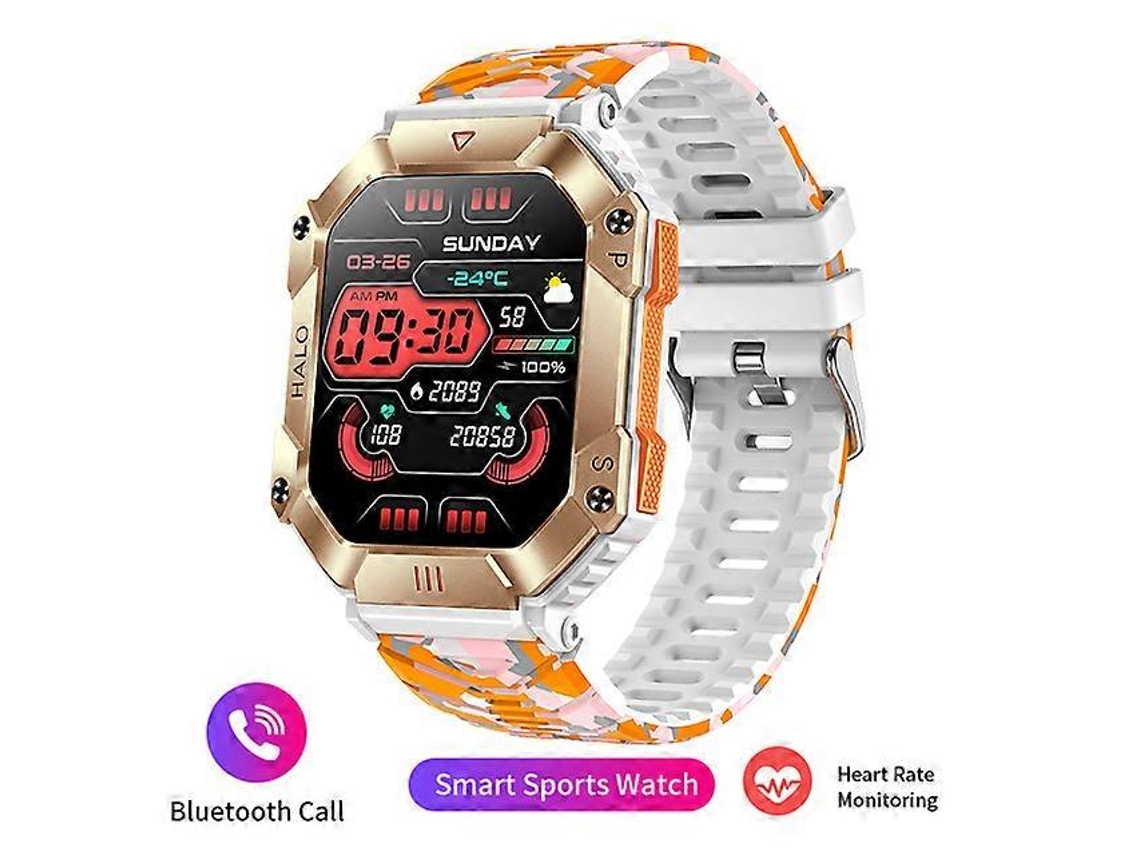 Reloj inteligente 2023 para adultos con brújula, GPS, monitor de actividad, batería grande de 650 mAh, resistente al agua, bicicleta eléctrica militar
